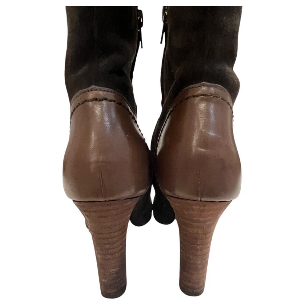 See By Cloe Boots Womens 37 7 Brown Suede Leather Knee High Tall Lara Designer - Picture 6 of 13